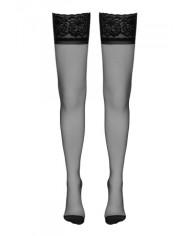 Bas autofixants couture noir 1 - Cotelli Legwear