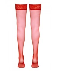 Bas autofixants rouge - Cotelli Legwear