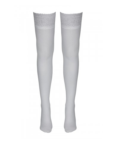 Bas autofixants blanc - Cotelli Legwear