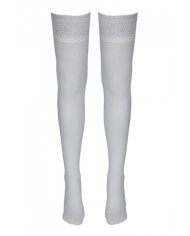 Bas autofixants blanc - Cotelli Legwear
