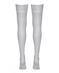Bas autofixants blanc - Cotelli Legwear