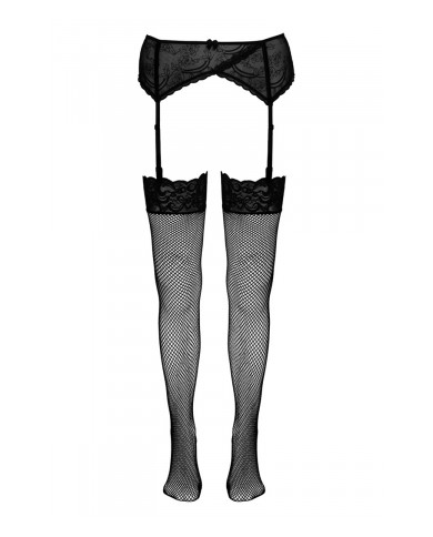 Bas résille noir - Cotelli Legwear