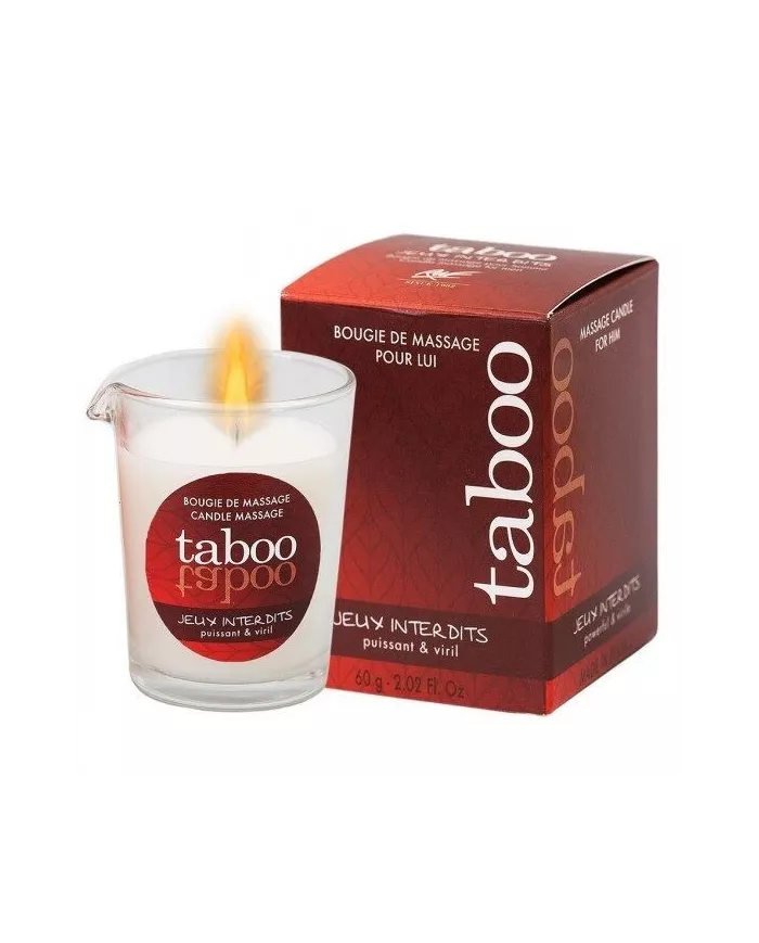 RUF - BOUGIE DE MASSAGE TABOU POUR LUI JEUX INTERDITS ARÔME LICHEN SAUVAGE