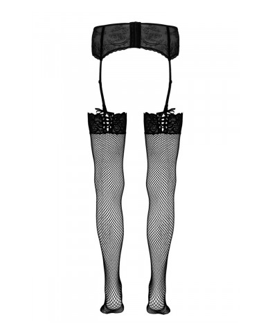 Bas résille noir - Cotelli Legwear