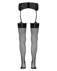 Bas résille noir - Cotelli Legwear
