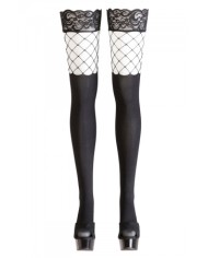 Bas autofixants opaques noir - Cotelli Legwear