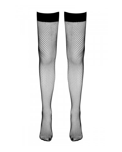 Bas résille autofixants noir - Cotelli Legwear