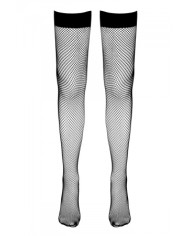 Bas résille autofixants noir - Cotelli Legwear