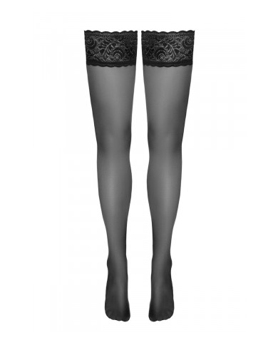 Bas autofixants noir Hold up - Cotelli Legwear