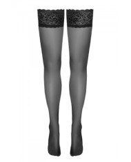 Bas autofixants noir Hold up - Cotelli Legwear