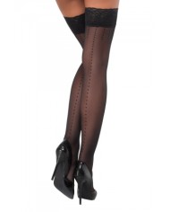 Bas autofixants noir Hold up 2 - Cotelli Legwear