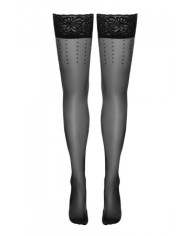 Bas autofixants noir Hold up 2 - Cotelli Legwear
