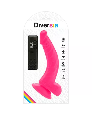 DIVERSIA - DILDO VIBRANT FLEXIBLE ROSE 21.5 CM -O- 4.5 CM