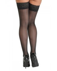 Bas autofixants noir Hold up 3 - Cotelli Legwear
