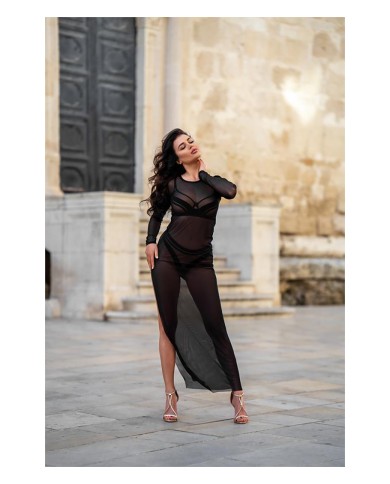 Robe longue transparente V-10679 - Axami