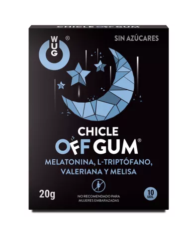 WUG GUM - OFF VALERIAN, TRYPTOPHAN, LEMON BALM AND MELATONIN 10 UNITS WUG GUM - OFF VALERIAN, TRYPTOPHAN, LEMON BALM AND MELATONIN 10 UNITS