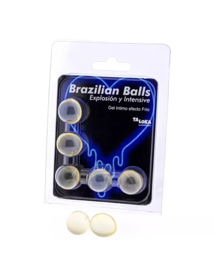 TALOKA - 5 BALLES BRÉSILIENNES GEL EXCITANT EFFET FROID & VIBRATION
