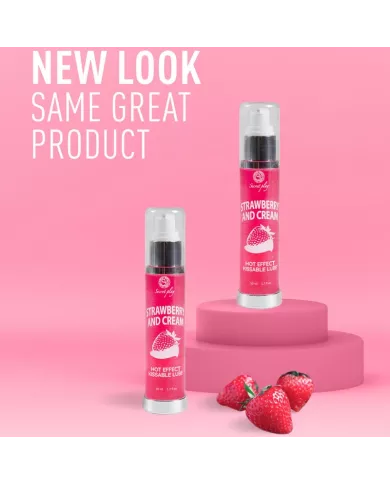 SECRETPLAY - LUBRIFIANT 2-1 EFFET CHALEUR FRAISE & CRÈME 50 ML SECRETPLAY - LUBRIFIANT 2-1 EFFET CHALEUR FRAISE & CRÈME 50 ML
