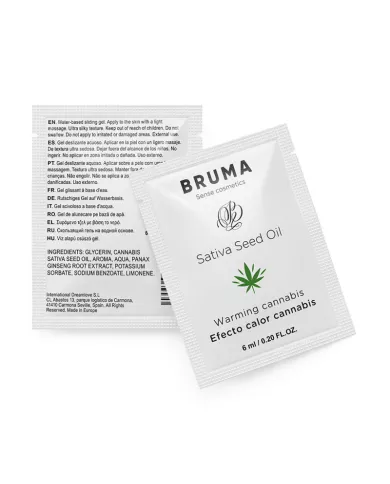 BRUMA - HUILE DE GRAINES DE SATIVA GEL GLISSANT RÉCHAUFFANT SAVEUR DE CANNABIS 6 ML