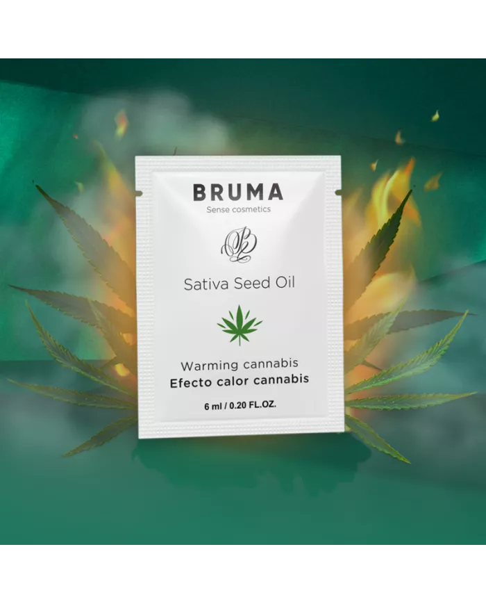 BRUMA - HUILE DE GRAINES DE SATIVA GEL GLISSANT RÉCHAUFFANT SAVEUR DE CANNABIS 6 ML