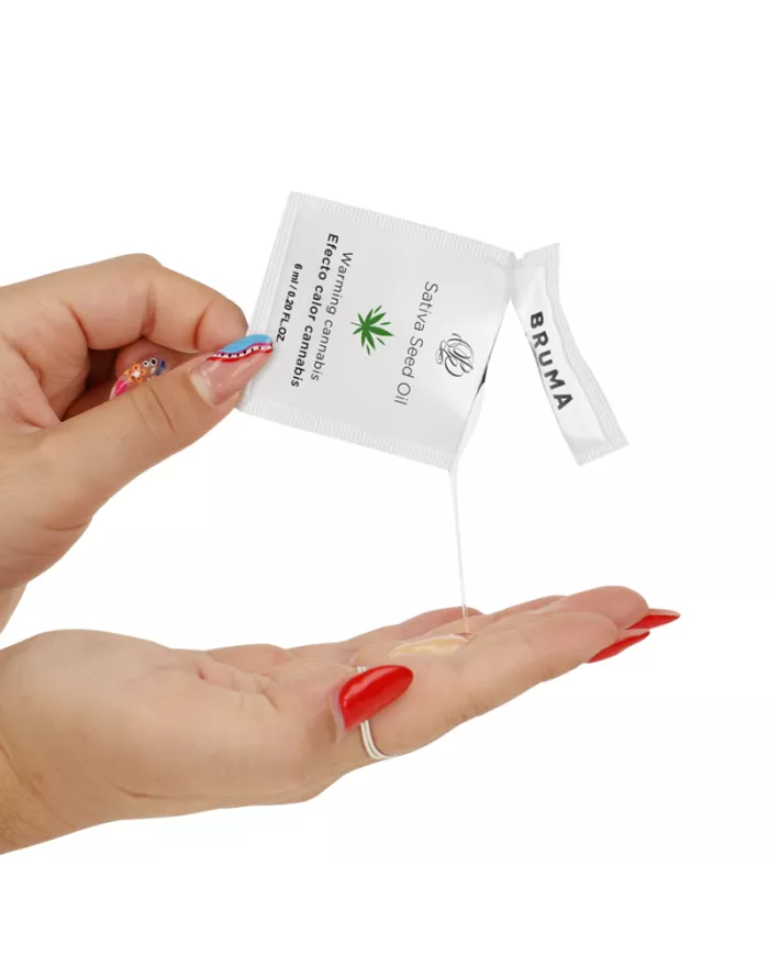 BRUMA - HUILE DE GRAINES DE SATIVA GEL GLISSANT RÉCHAUFFANT SAVEUR DE CANNABIS 6 ML