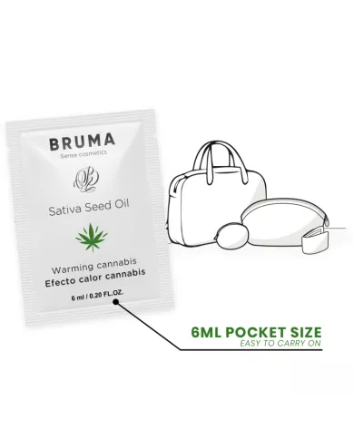 BRUMA - HUILE DE GRAINES DE SATIVA GEL GLISSANT RÉCHAUFFANT SAVEUR DE CANNABIS 6 ML