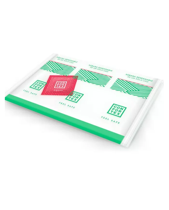 CONFORTEX - FEUILLES HYGIÉNIQUES JETABLES , SAC INDIVIDUEL + CONDOM FRAISE CONFORTEX - FEUILLES HYGIÉNIQUES JETABLES , SAC INDIVIDUEL + CONDOM FRAISE
