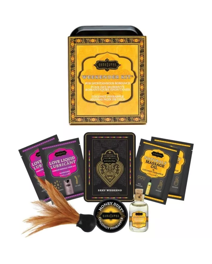 KAMASUTRA - WEEKENDER KIT EN BOÎTE COCO ET ANANAS KAMASUTRA - WEEKENDER KIT EN BOÎTE COCO ET ANANAS