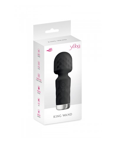 Mini vibromasseur King Wand noir