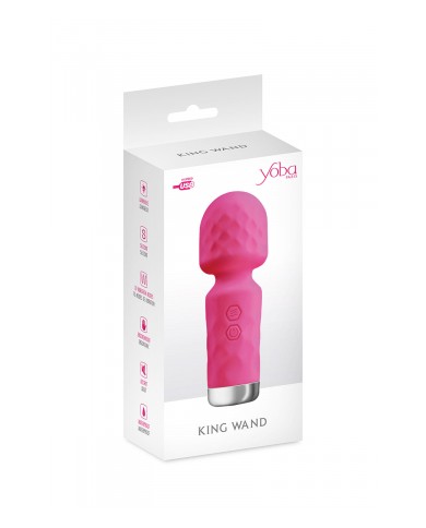 Mini vibromasseur King Wand rose