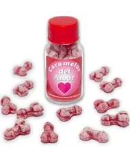 DIABLO PICANTE - 12 BONBONS DAMOUR EN FORME DE PÉNIS FRAISE/CERISE