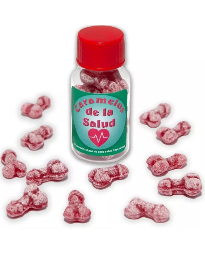 DIABLO PICANTE - 12 BONBONS SANTÉ FORME PÉNIS FRAISE/CERISE DIABLO PICANTE - 12 BONBONS SANTÉ FORME PÉNIS FRAISE/CERISE