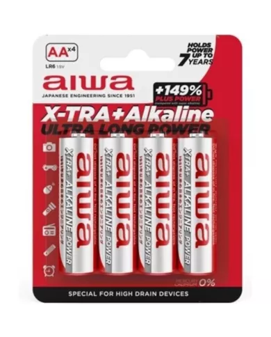 AIWA - PILE ALCALINE X-TRA AA LR6 BLISTER*4