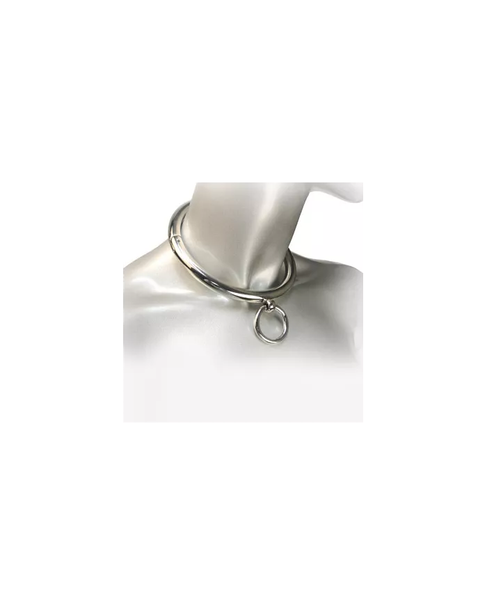 METAL HARD - COLLIER BDSM AVEC ANNEAU 18CM METAL HARD - COLLIER BDSM AVEC ANNEAU 18CM