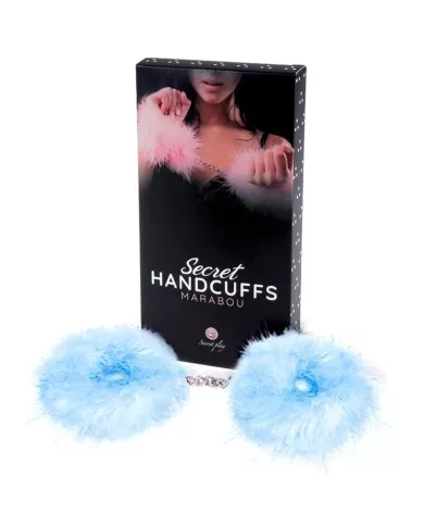 SECRETPLAY - MENOTTES DE MARABOU LUMIÈRE BLEUE SECRETPLAY - MENOTTES DE MARABOU LUMIÈRE BLEUE