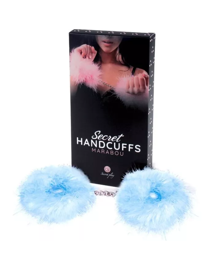 SECRETPLAY - MENOTTES DE MARABOU LUMIÈRE BLEUE SECRETPLAY - MENOTTES DE MARABOU LUMIÈRE BLEUE