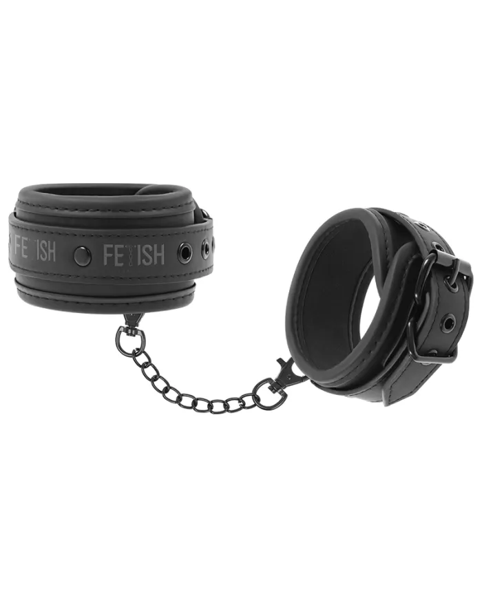 FETISH SUBMISSIVE - CHEVILLES EN CUIR VÉGÉTALIEN AVEC DOUBLURE EN NOPRÈNE FETISH SUBMISSIVE - CHEVILLES EN CUIR VÉGÉTALIEN AVEC DOUBLURE EN NOPRÈNE