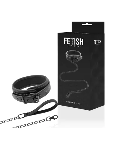 FETISH SUBMISSIVE - COLLIER CHAÎNE DOUBLURE EN NOPRÈNE