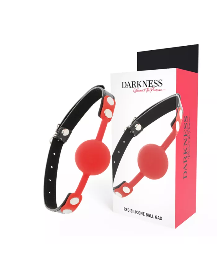 DARKNESS - BÂILLON EN SILICONE ROUGE DARKNESS - BÂILLON EN SILICONE ROUGE