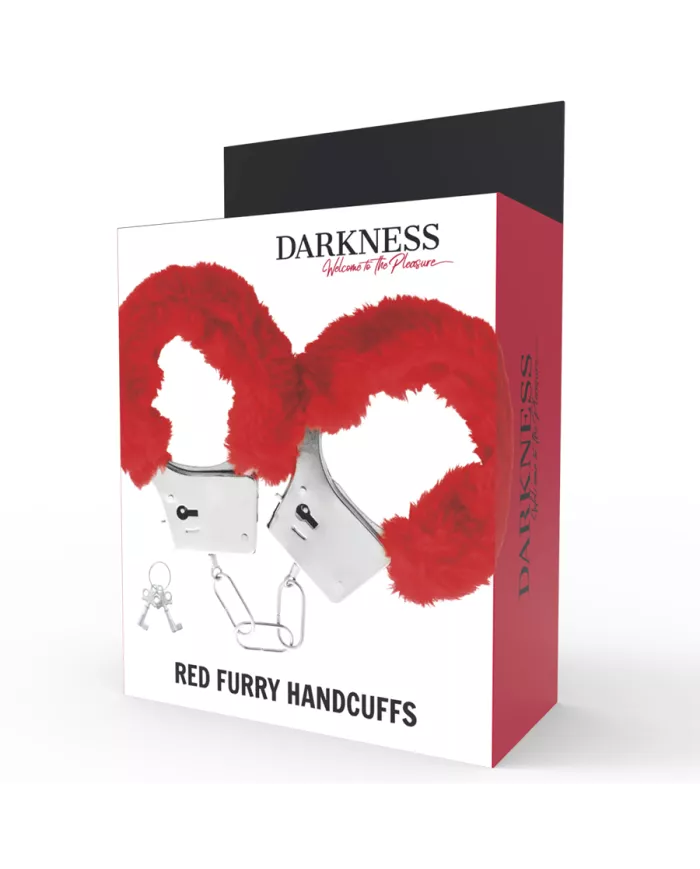 DARKNESS - MENOTTES EN MÉTAL DOUBLÉES ROUGES