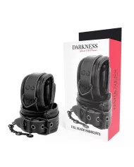 DARKNESS - MENOTTES RÉGLABLES EN CUIR NOIR DARKNESS - MENOTTES RÉGLABLES EN CUIR NOIR