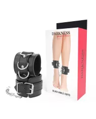 DARKNESS - MENOTTES DE CHEVILLE AJUSTABLES EN CUIR NOIR DARKNESS - MENOTTES DE CHEVILLE AJUSTABLES EN CUIR NOIR