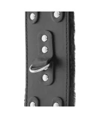 DARKNESS - MENOTTES AJUSTABLES EN CUIR NOIR AVEC DOUBLURE DARKNESS - MENOTTES AJUSTABLES EN CUIR NOIR AVEC DOUBLURE