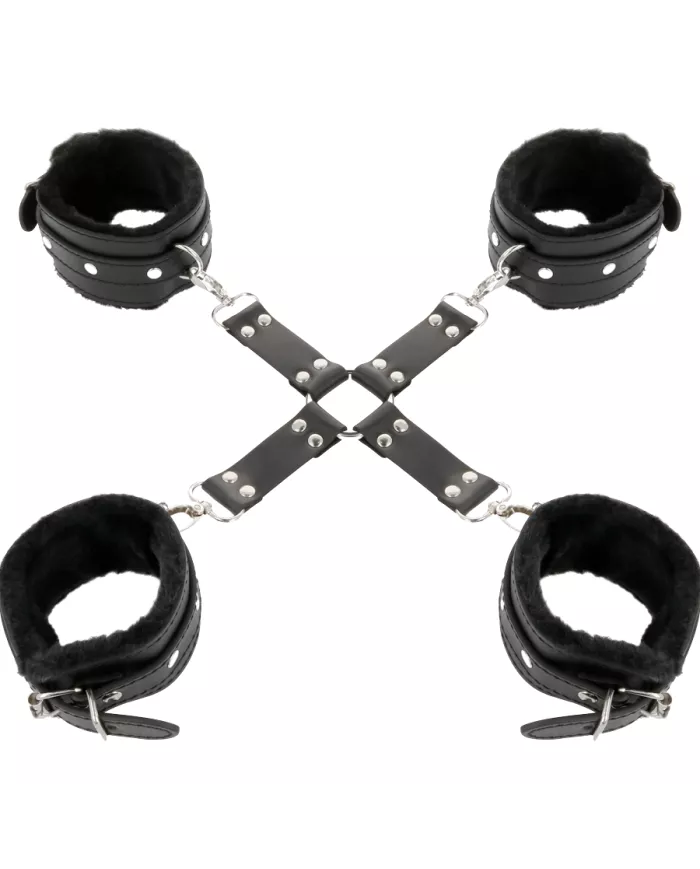 DARKNESS - MENOTTES EN CUIR POUR PIEDS ET MAINS NOIR DARKNESS - MENOTTES EN CUIR POUR PIEDS ET MAINS NOIR