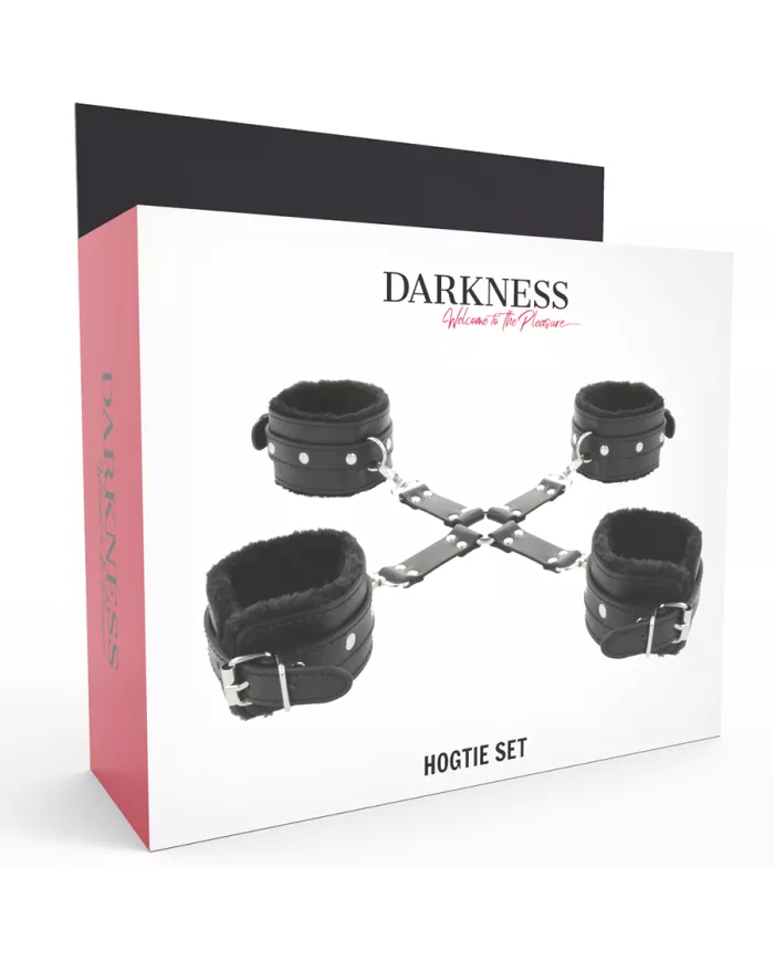 DARKNESS - MENOTTES EN CUIR POUR PIEDS ET MAINS NOIR DARKNESS - MENOTTES EN CUIR POUR PIEDS ET MAINS NOIR