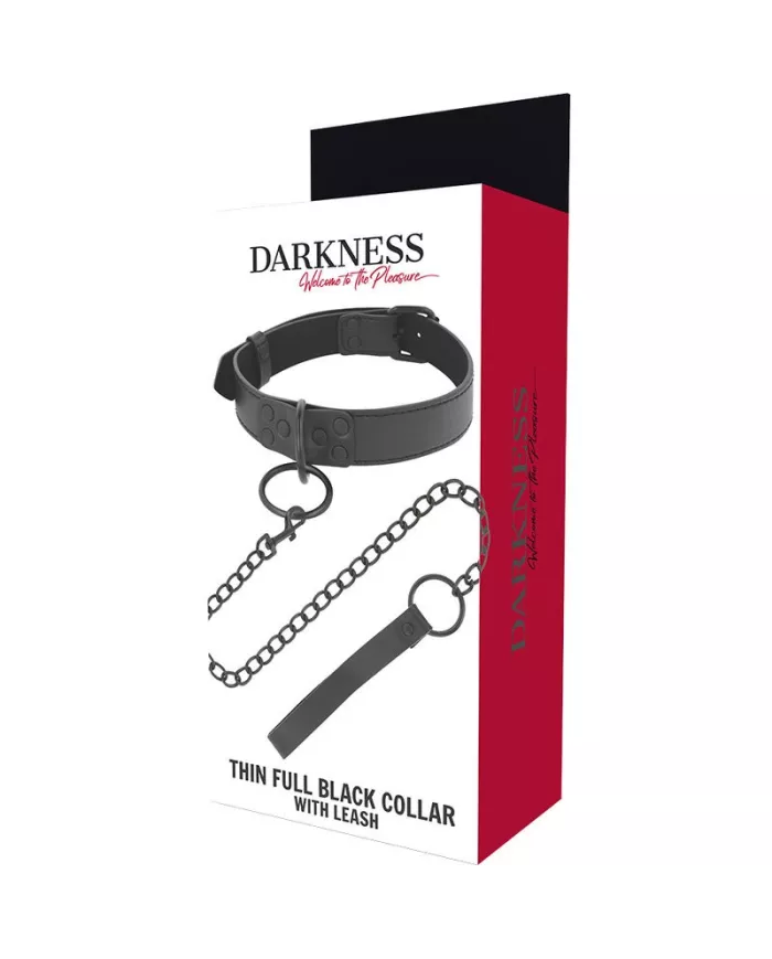 DARKNESS - COLLIER NOIR AVEC CHAÎNE DARKNESS - COLLIER NOIR AVEC CHAÎNE