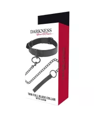 DARKNESS - COLLIER NOIR AVEC CHAÎNE DARKNESS - COLLIER NOIR AVEC CHAÎNE