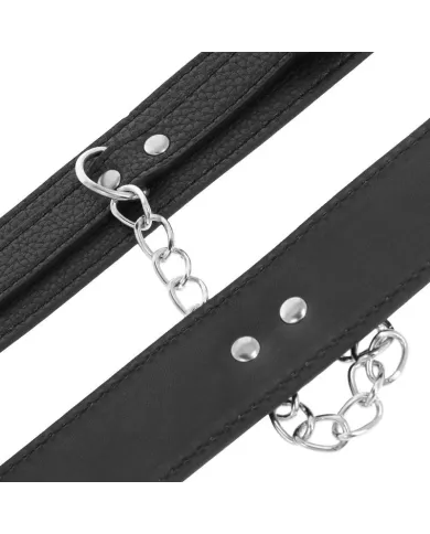 DARKNESS - MENOTTES EN CUIR TEXTURÉ NOIR DARKNESS - MENOTTES EN CUIR TEXTURÉ NOIR