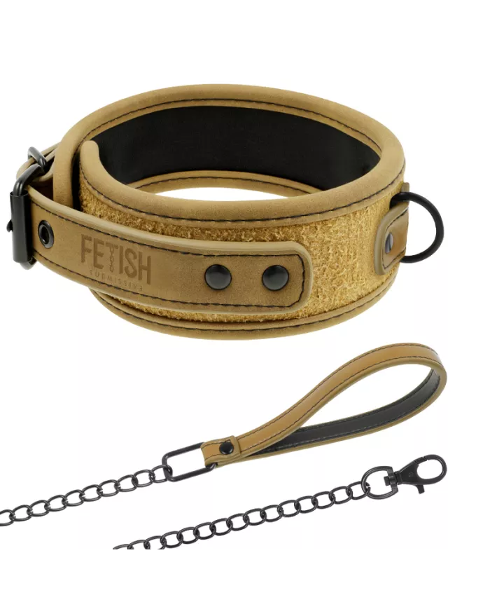 FETISH SUBMISSIVE ORIGIN - COLLIER CHAÎNE DOUBLÉE DE NÉOPRÈNE FETISH SUBMISSIVE ORIGIN - COLLIER CHAÎNE DOUBLÉE DE NÉOPRÈNE