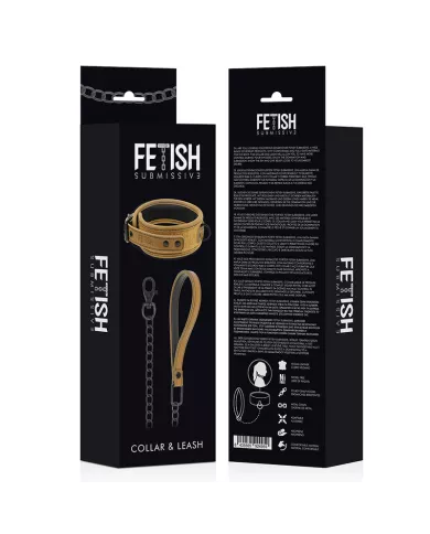 FETISH SUBMISSIVE ORIGIN - COLLIER CHAÎNE DOUBLÉE DE NÉOPRÈNE FETISH SUBMISSIVE ORIGIN - COLLIER CHAÎNE DOUBLÉE DE NÉOPRÈNE